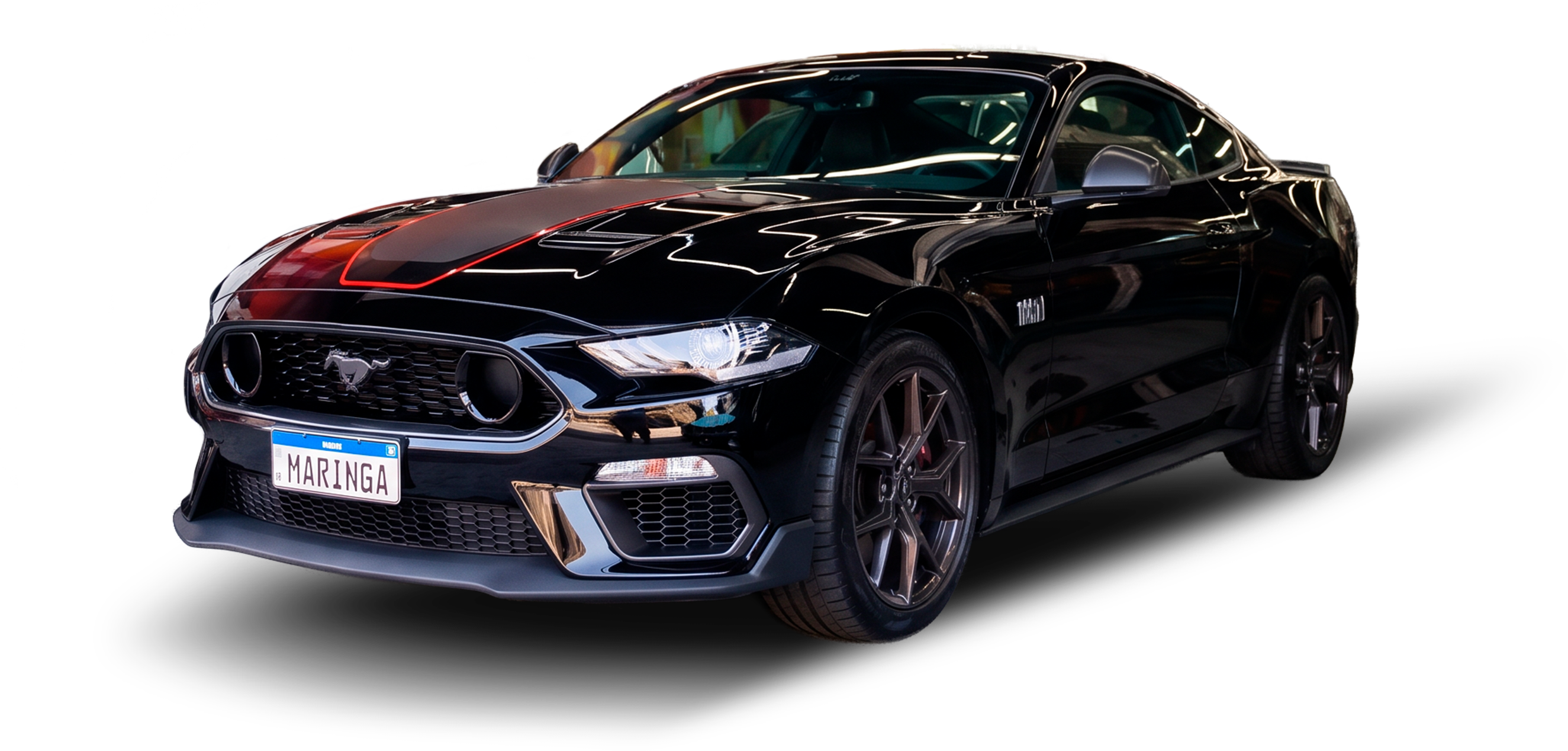 Ford Mustang preto — funilaria e pintura automotiva em Arujá